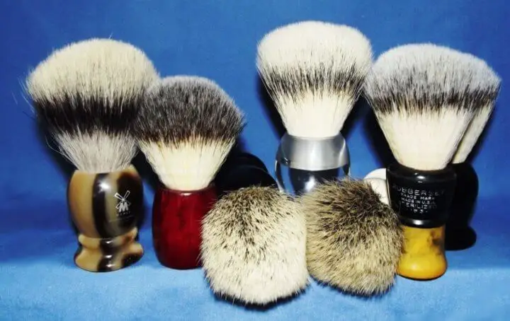 different shave brushes
