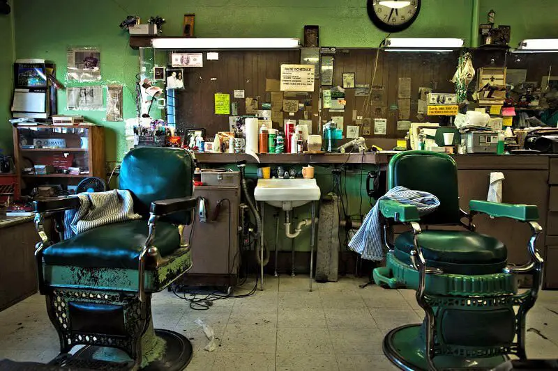 empty barbershop