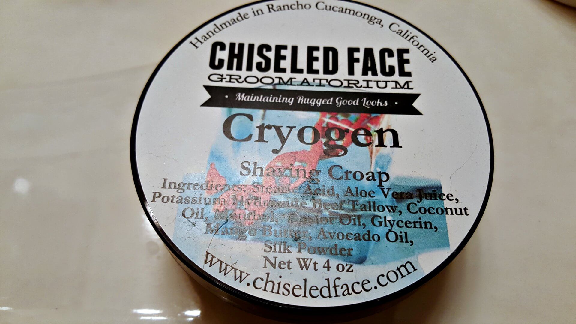 Chiseled Face Cryogen Artisan Shaving Soap, 4oz