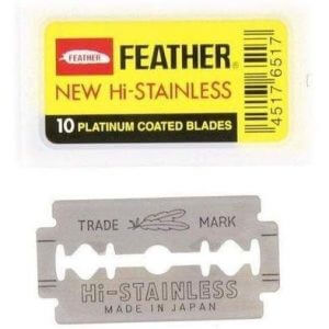 feather hi stainless double edge razor blade