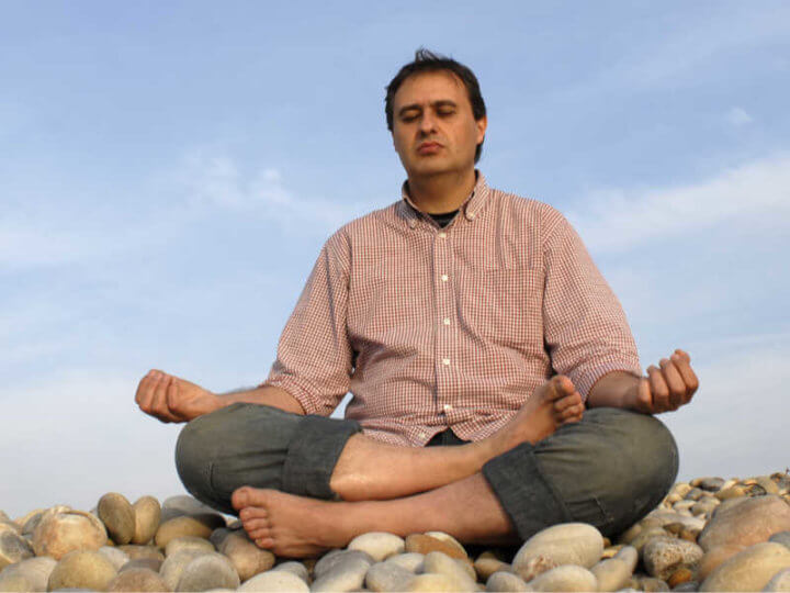 man meditating