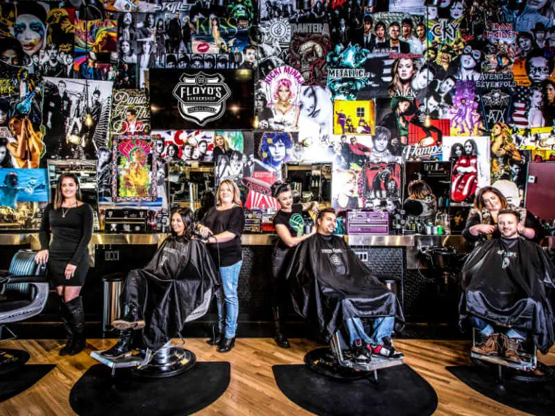 floyd's barbershop interior