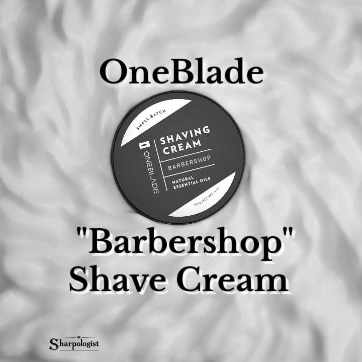 oneblade barbershop black tie shave cream