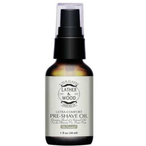 lather & wood pre-shave oil