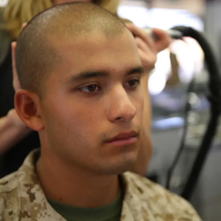 buzz cut receding hairline