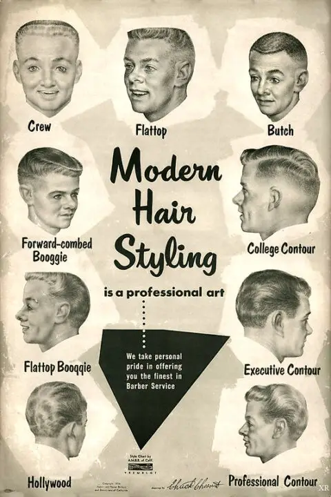 1950's haircuts for men Courtesy James Vaughan on Flickr
