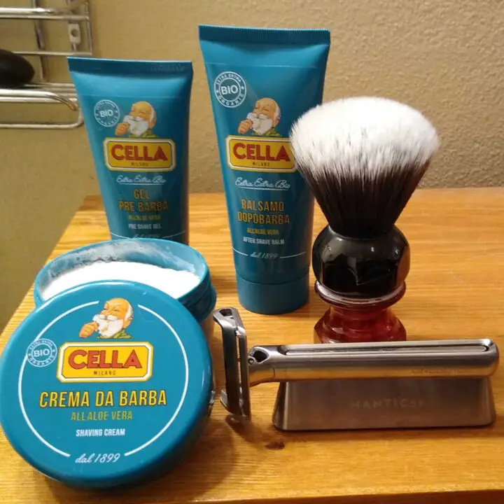 shave of the day with cella paa brush oneblade genesis