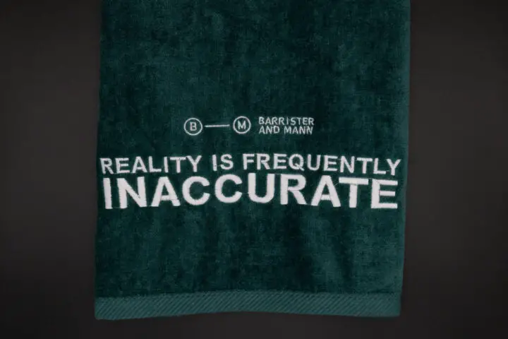 Reality is frequently inaccurate towel