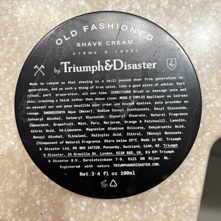 triumph and disaster shave cream