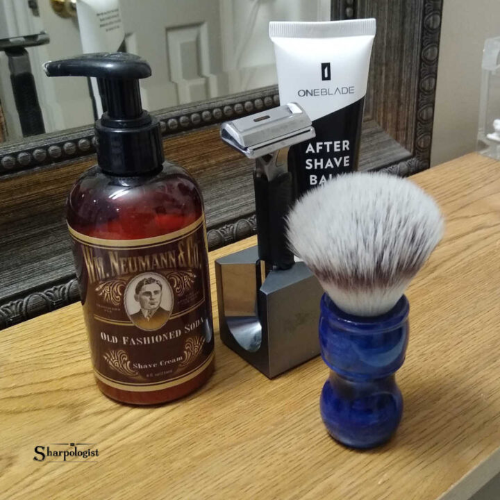 parker blue storm brush sotd