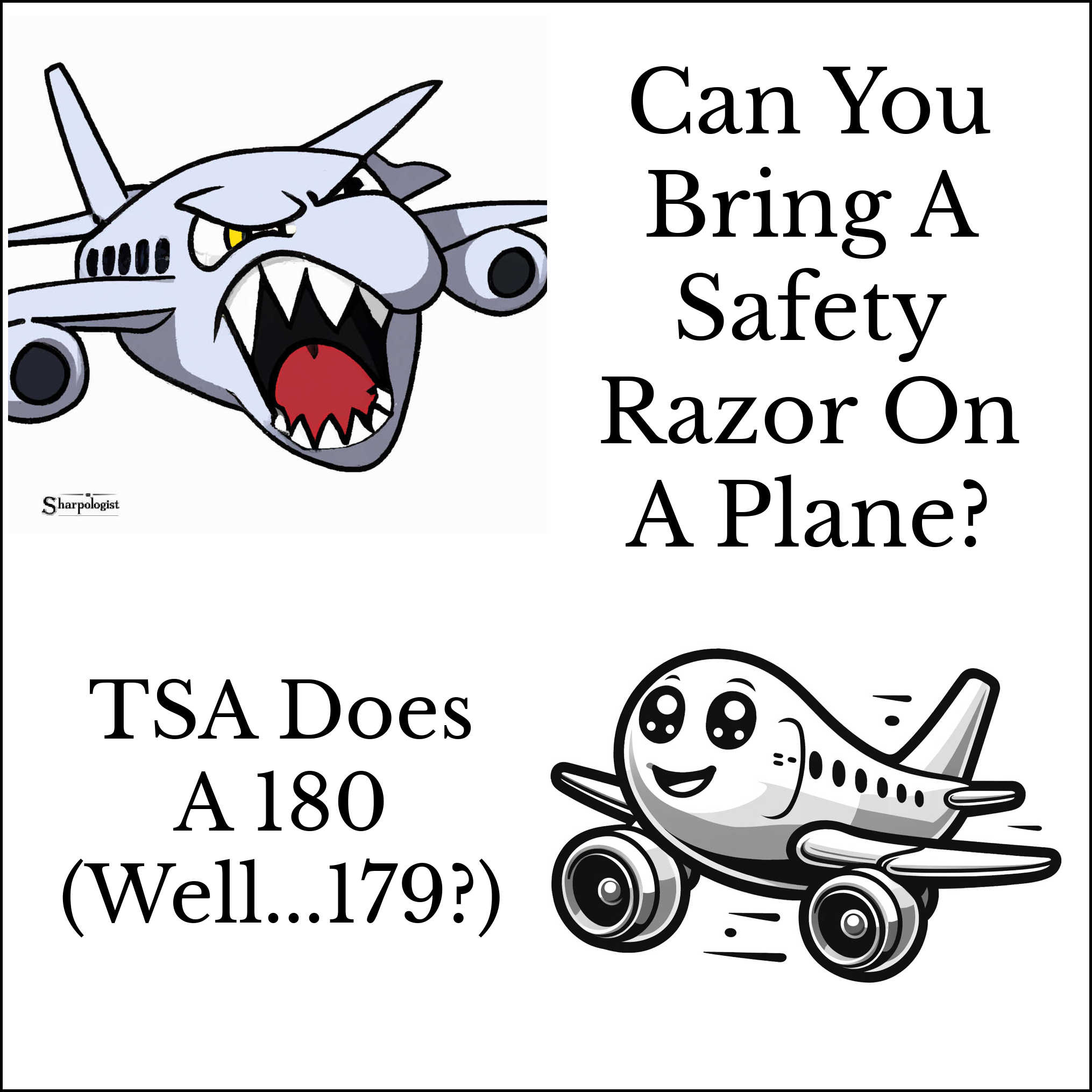 can you take safety razors in hand luggage