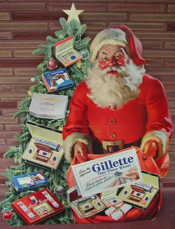 vintage ad santa