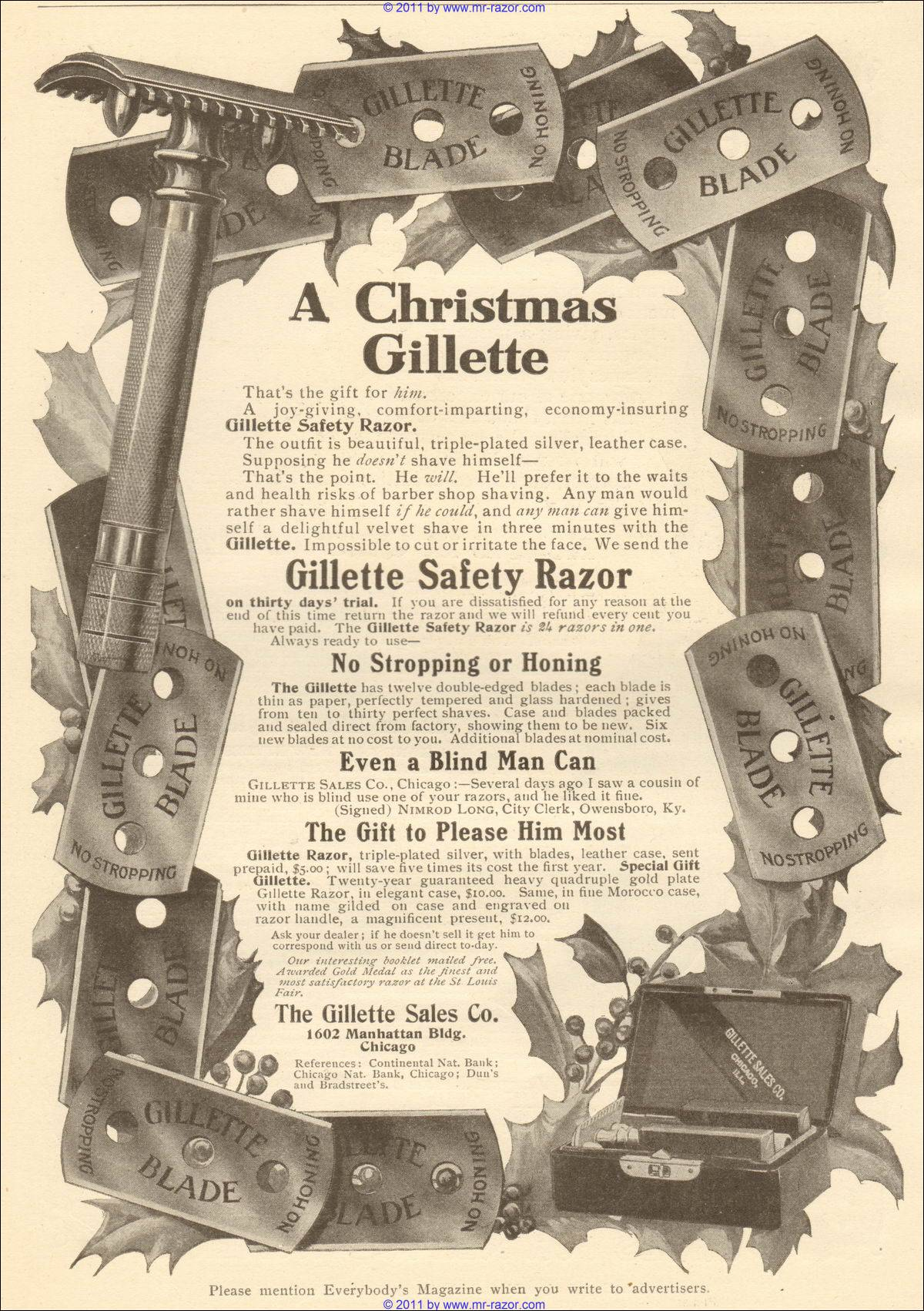 vintage ad gillette christmas