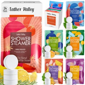 Lather Valley Aromatherapy & Sport Shower Steamers, 24 Pack