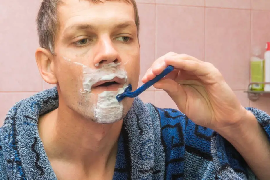 man shaving