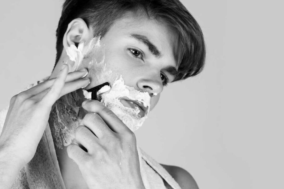 man shaving