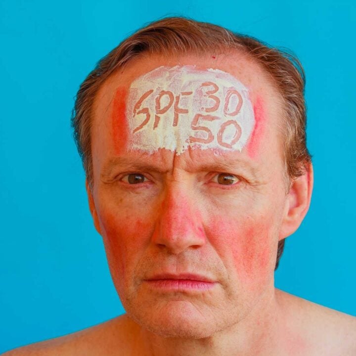 man with spf