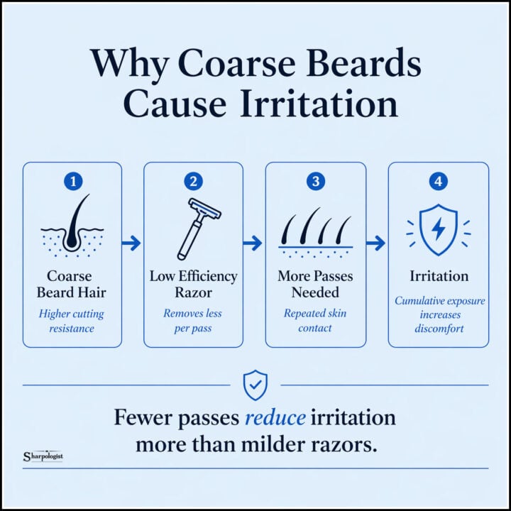 why coarse beards cause irritation